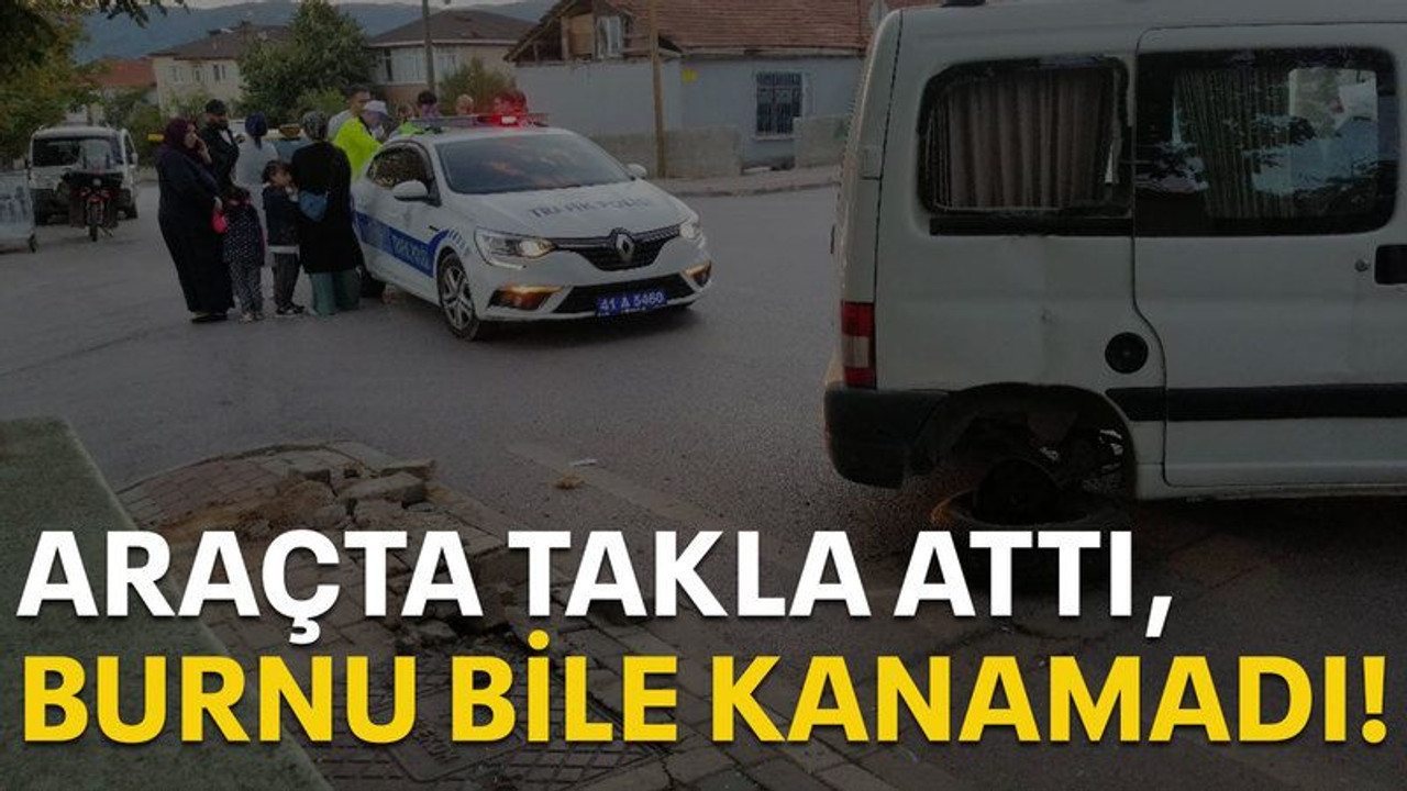 Araçta takla attı, burnu bile kanamadı!